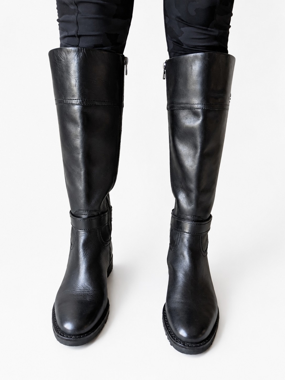 Coach Black Leather Over-the-Knee Riding Boots